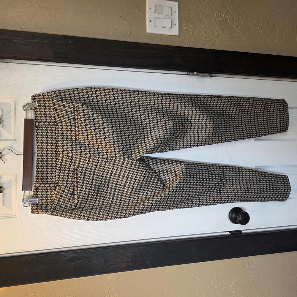SOHO Apparel Women's Houndstooth Pattern Slim Fit Pants- Medium - Picture 3 of 8
